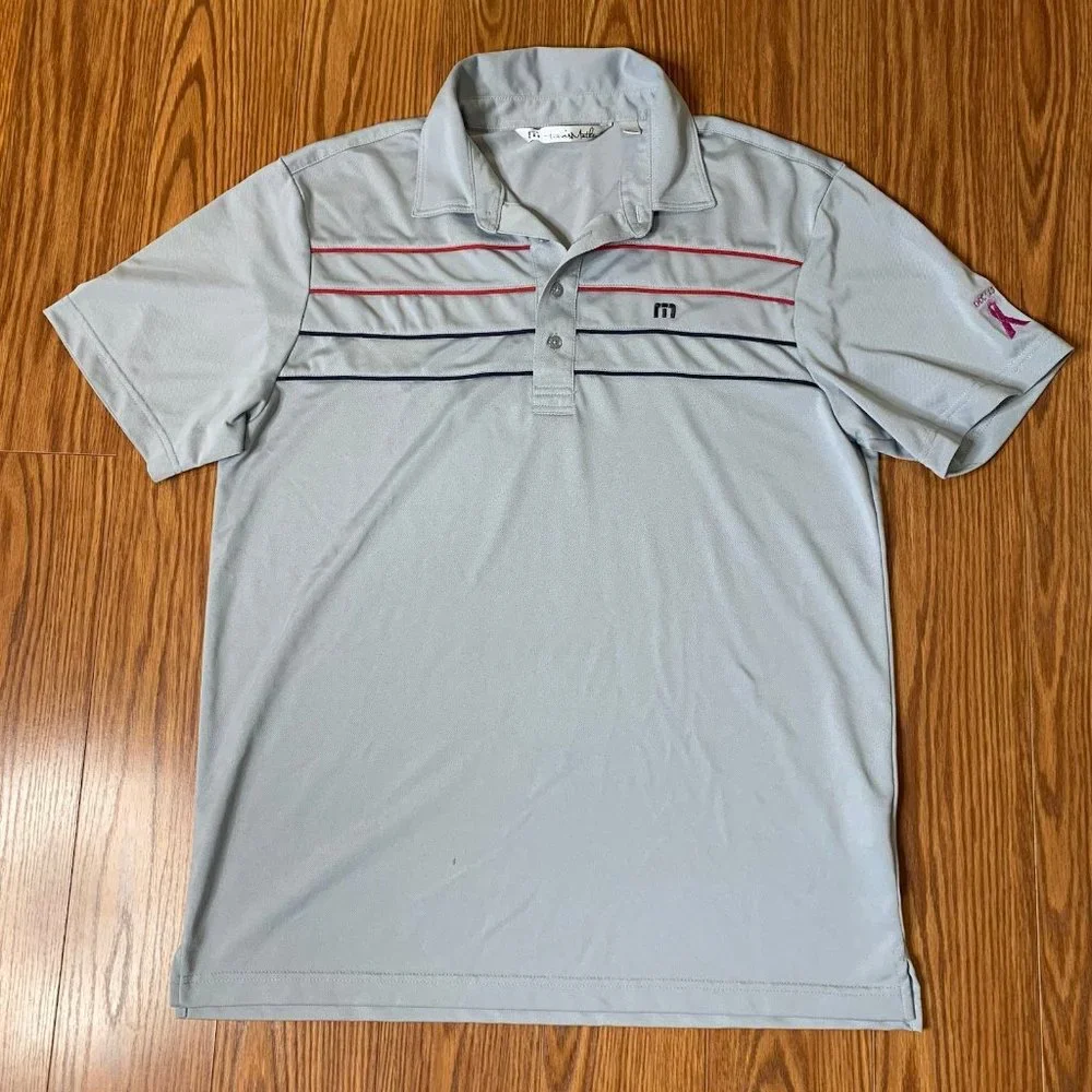 Travis Mathew Mens Large Striped Polo‎ Shirt